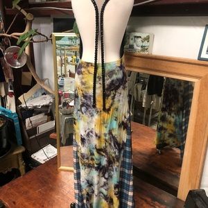 Full length multicolored dress